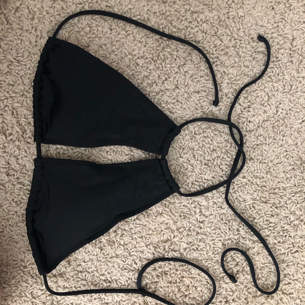 Black Pink bathing suit top